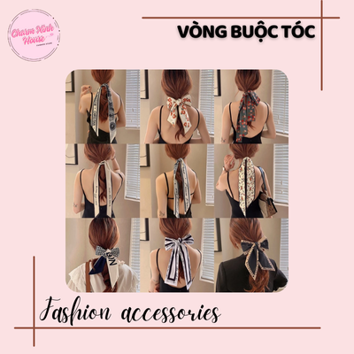 Dây buộc tóc băng rôn dài nhiều màu