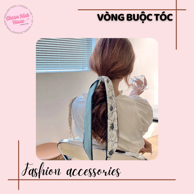 Dây buộc tóc băng rôn dài nhiều màu - Ảnh 3