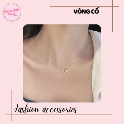 Vòng cổ bạc mặt hồ điệp - Ảnh 2