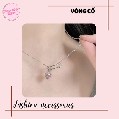 Vòng cổ bạc nữ Safety Pin - Ảnh 2