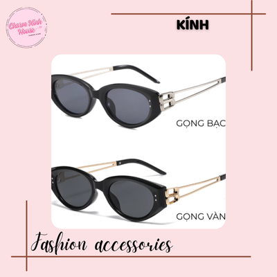 Kính mát mắt mèo gọng kính kim loại hottrend Hàn Quốc đi du lịch di dạo chống tia uv nam nữ A4 - Ảnh 3