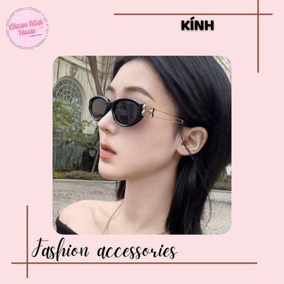 Kính mát mắt mèo gọng kính kim loại hottrend Hàn Quốc đi du lịch di dạo chống tia uv nam nữ A4 - Ảnh 2