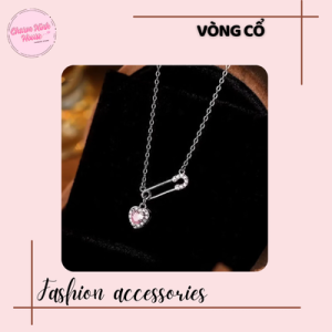 Vòng cổ bạc nữ Safety Pin