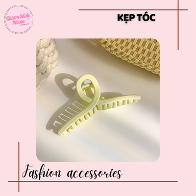 13cm Kẹp Tóc Nữ Chéo Mờ Tóc Phụ Kiện Tóc - Ảnh 3