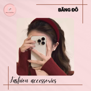 Phong Cách Pháp Retro Nhung Rượu Vang Đỏ Băng Đô Cho Nữ Thanh Lịch Xốp Cạnh Rộng Tóc Phụ Kiện Tóc