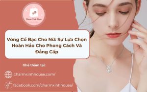 Bìa vòng cổ bạc cho nữ