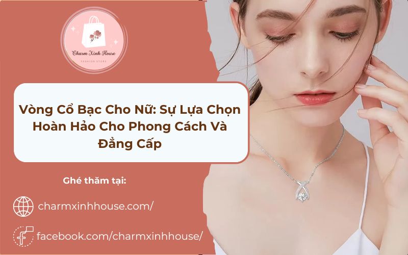 Bìa vòng cổ bạc cho nữ