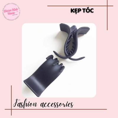 Kẹp tóc càng cua Đen nhám Đen bóng Dẻo - Ảnh 3