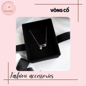 Vòng cổ bạc nữ Safety Pin