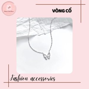 Vòng cổ bạc mặt hồ điệp