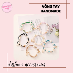 Vòng tay handmade dây bện charm vỏ conch 3 màu Cá tính & độc đáo
