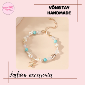 Vòng tay Handmade Vỏ Ốc Sao Biển Đính Hạt