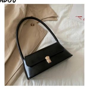 Túi Xách Da Đeo Vai Phong Cách Retro Pháp Cao Cấp Cho Nữ
