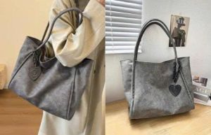 Túi Xách tote Cỡ Lớn Siêu Nhẹ Họa Tiết Tình Yêu